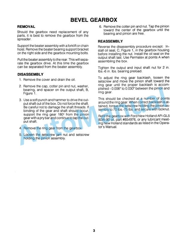 Ford New Holland 190, 195, S676, 790, 791 Manure Spreader Service Manual 41721404 3 Ford New Holland 190, 195, S676, 790, 791 Manure Spreader Service Manual 41721404-3