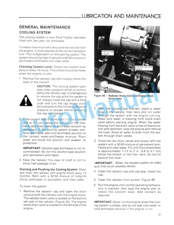 Ford New Holland 1900 Tractor Operation and Maintenance Manual 42190011 4 Ford New Holland 1900 Tractor Operation and Maintenance Manual 42190011-4