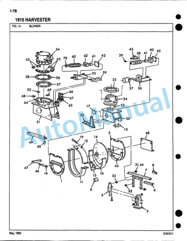 Ford New Holland 1915 Forage Harvester Service Parts Catalogue 5191511 2 Ford New Holland 1915 Forage Harvester Service Parts Catalogue 5191511-2