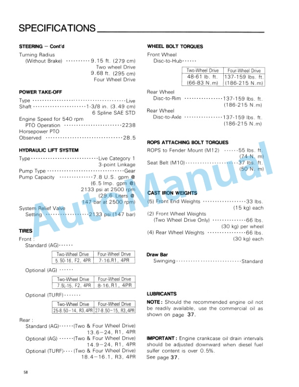 Ford New Holland 1920 Tractor Operation and Maintenance Manual 42192010 5 Ford New Holland 1920 Tractor Operation and Maintenance Manual 42192010-5