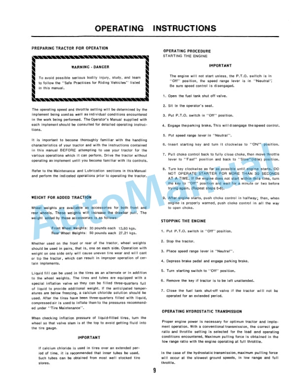 Ford New Holland 195 Series Tractor Operation and Maintenance Manual 42019510 3 Ford New Holland 195 Series Tractor Operation and Maintenance Manual 42019510 - Image 3