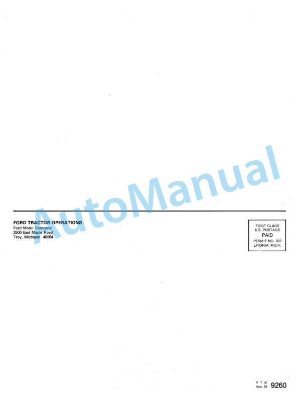Ford New Holland 1982 Bulletin Tractor Service Manual 40991940 5 Ford New Holland 1982 Bulletin Tractor Service Manual 40991940 - Image 5