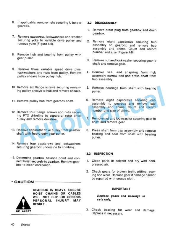 Ford New Holland 2000 Combine Tractor Service Manual 43200010 4 Ford New Holland 2000 Combine Tractor Service Manual 43200010-4