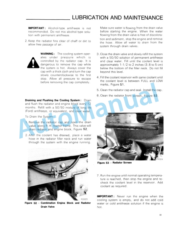 Ford New Holland 2120 Tractor Operation and Maintenance Manual 42212010 4 Ford New Holland 2120 Tractor Operation and Maintenance Manual 42212010-4