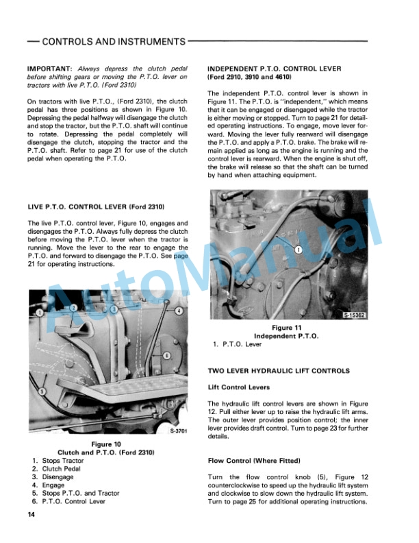 Ford New Holland 2310, 2910, 3910, 4610 Tractor Operation and Maintenance Manual 42231030-2