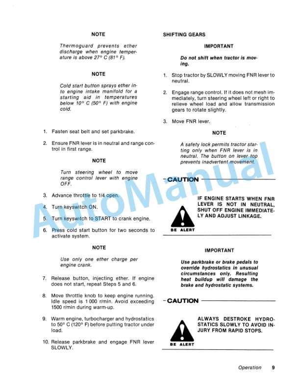 Ford New Holland 256, 276 Tractor Operation and Maintenance Manual 42025621-2