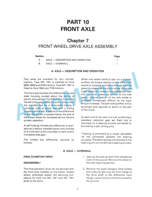 Ford New Holland 2600, 3600, 4100, 4600, 5600, 6600, 6700, 7600, 7700 Tractor Service Manual 40231090 5 Ford New Holland 2600, 3600, 4100, 4600, 5600, 6600, 6700, 7600, 7700 Tractor Service Manual 40231090 - Image 5