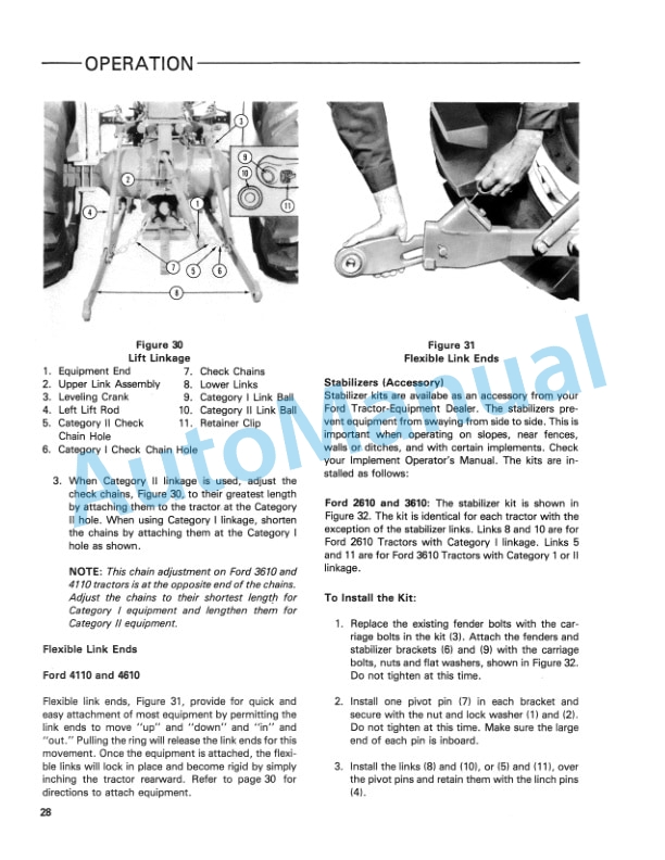Ford New Holland 2610, 3610, 4110, 4610 10 Series Tractor Operation and Maintenance Manual 42001010 3 Ford New Holland 2610, 3610, 4110, 4610 10 Series Tractor Operation and Maintenance Manual 42001010-3