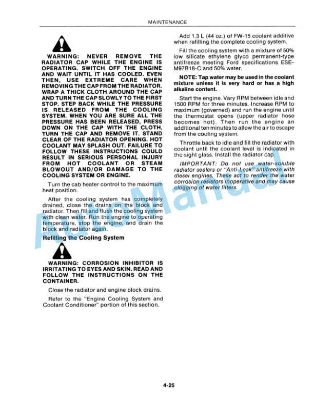 Ford New Holland 276 II Bidirectional Tractor Operation and Maintenance Manual 42027610 4 Ford New Holland 276 II Bidirectional Tractor Operation and Maintenance Manual 42027610-4