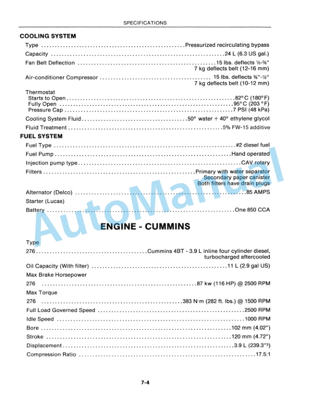 Ford New Holland 276 II Bidirectional Tractor Operation and Maintenance Manual 42027610 5 Ford New Holland 276 II Bidirectional Tractor Operation and Maintenance Manual 42027610-5
