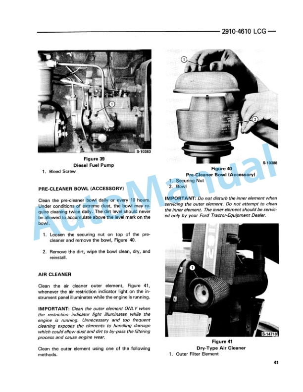 Ford New Holland 2910, 4610 LCG Low Center of Gravity Tractor Operation and Maintenance Manual 42291010-4