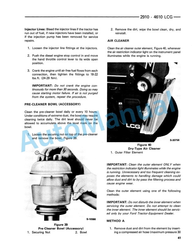 Ford New Holland 2910, 4610 LCG Tractor Operation and Maintenance Manual 42291020 4 Ford New Holland 2910, 4610 LCG Tractor Operation and Maintenance Manual 42291020-4