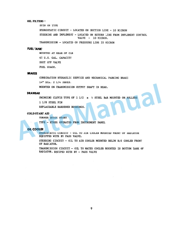 Alternative view of Ford New Holland 300 4WD Tractor Operation and Maintenance Manual 42030011