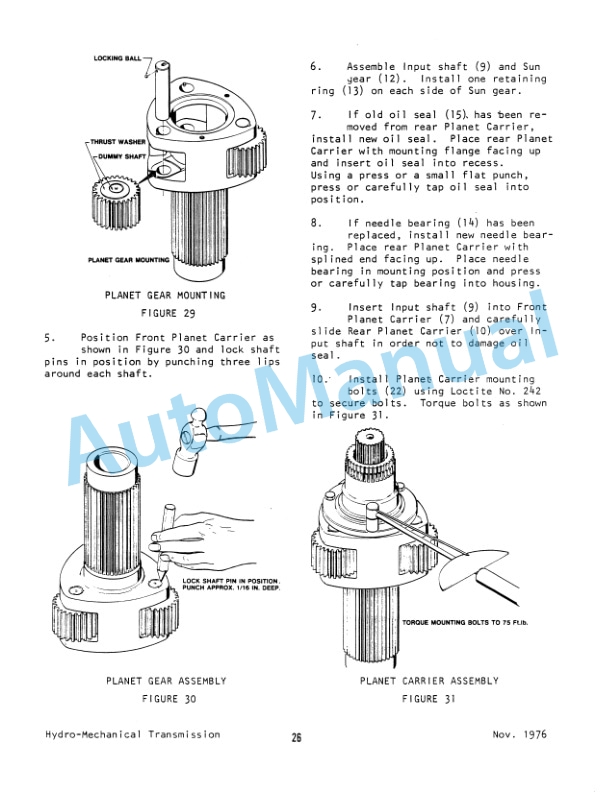 Ford New Holland 300 Hydro-Mechanical Transmission Tractor Service Manual 40891000 5 Ford New Holland 300 Hydro-Mechanical Transmission Tractor Service Manual 40891000-5