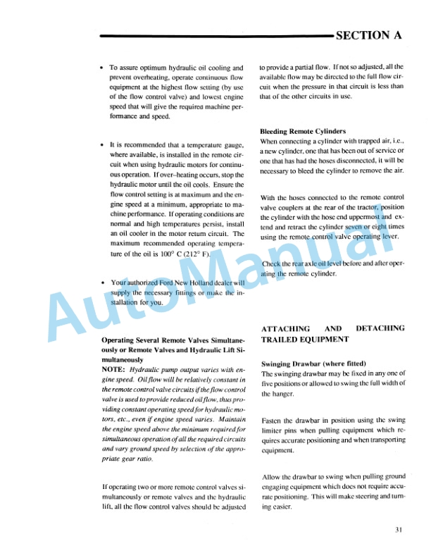 Ford New Holland 3230, 3430, 3930, 4630, 4830 Tractor Operation and Maintenance Manual 42323050 3 Ford New Holland 3230, 3430, 3930, 4630, 4830 Tractor Operation and Maintenance Manual 42323050 - Image 3