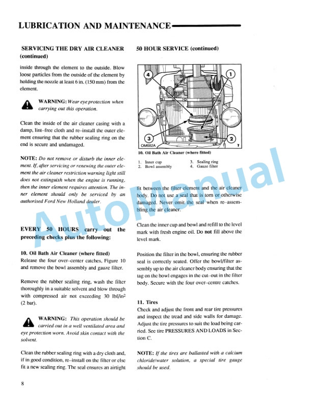 Ford New Holland 3230, 3430, 3930, 4630, 4830 Tractor Operation and Maintenance Manual 42323050 4 Ford New Holland 3230, 3430, 3930, 4630, 4830 Tractor Operation and Maintenance Manual 42323050 - Image 4