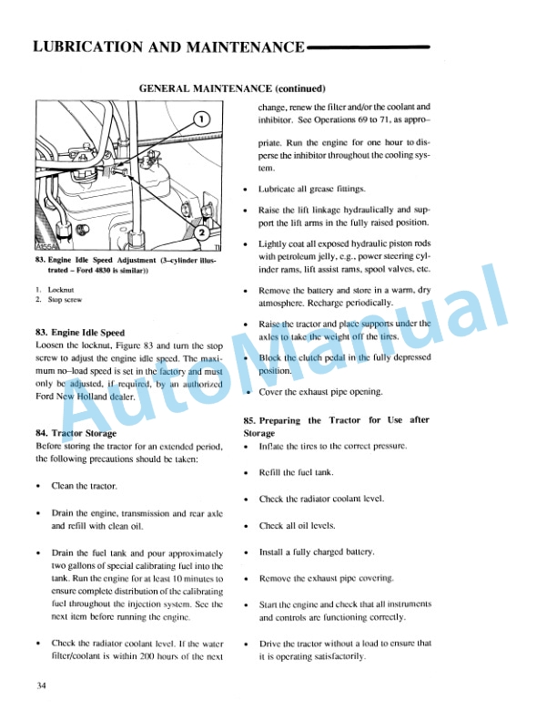Ford New Holland 3230, 3430, 3930, 4630, 4830 Tractor Operation and Maintenance Manual 42323050 5 Ford New Holland 3230, 3430, 3930, 4630, 4830 Tractor Operation and Maintenance Manual 42323050 - Image 5