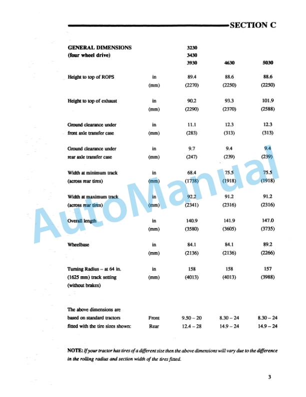 Ford New Holland 3230, 3430, 3930, 4630, 5030 Tractor Operation and Maintenance Manual 42323051 5 Ford New Holland 3230, 3430, 3930, 4630, 5030 Tractor Operation and Maintenance Manual 42323051 - Image 5