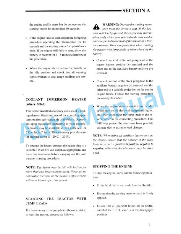 Ford New Holland 3230, 3430, 3930, 4630 Tractor Operation and Maintenance Manual 42323040 2 Ford New Holland 3230, 3430, 3930, 4630 Tractor Operation and Maintenance Manual 42323040-2