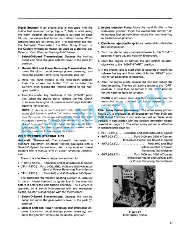 Ford New Holland 3400, 3500, 3550, 4400, 4500 Industrial Tractor Operation and Maintenance Manual 42340040 3 Ford New Holland 3400, 3500, 3550, 4400, 4500 Industrial Tractor Operation and Maintenance Manual 42340040 - Image 3