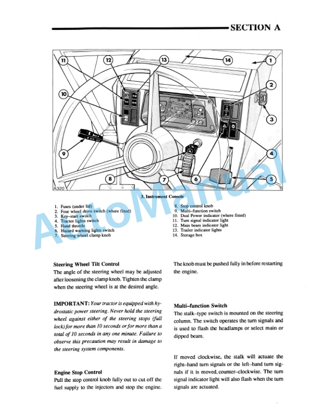 Alternative view of Ford New Holland 3430, 3930, 4630, 4830 Tractor Operation and Maintenance Manual 42343041
