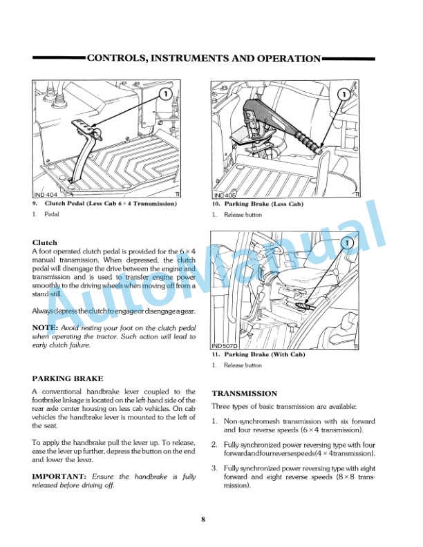 Alternative view of Ford New Holland 345D, 445D, 545D Tractor Loader Operation and Maintenance Manual 42034535
