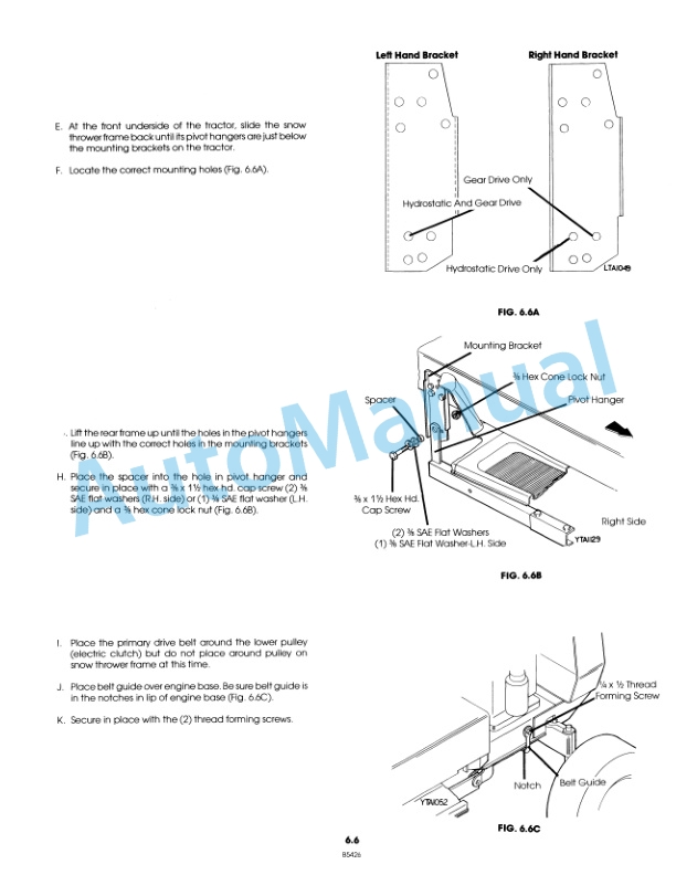 Ford New Holland 36in Snow Thrower Attachment 09GN3679 YT 16 Tractor Operation and Maintenance Manual 42003610-4