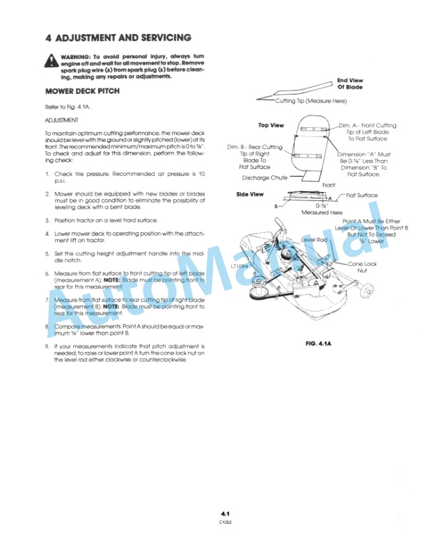 Ford New Holland 38in Mower Attachment Operation and Maintenance Manual 42643819-3