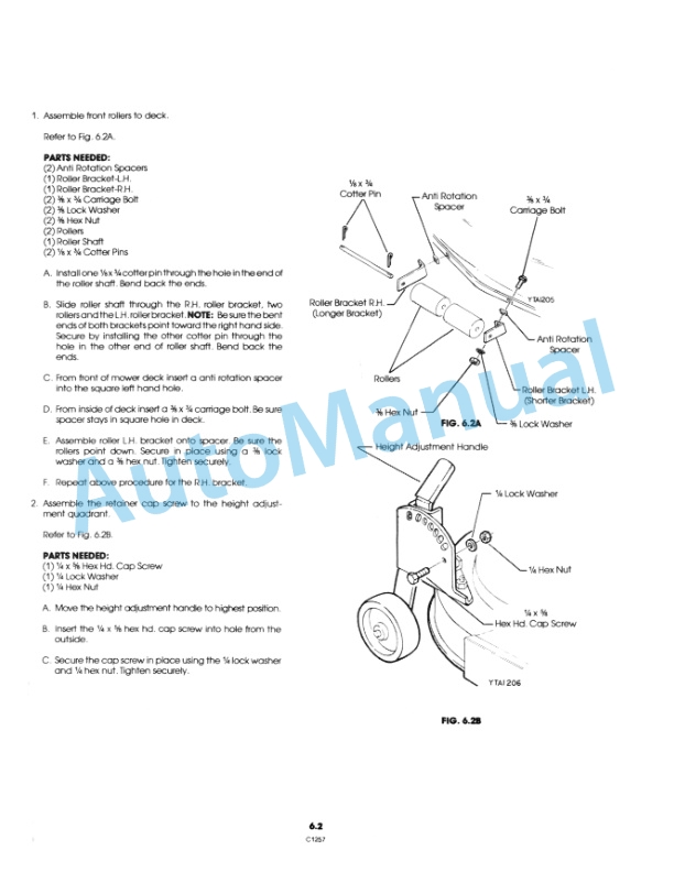 Ford New Holland 38in Mower Attachment Operation and Maintenance Manual 42643819-4