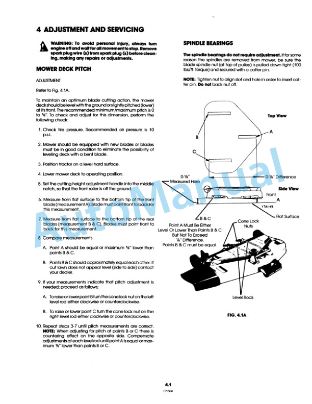 Ford New Holland 42in, 48in Mower Attachment YT Tractor Operation and Maintenance Manual 42644223 3 Ford New Holland 42in, 48in Mower Attachment YT Tractor Operation and Maintenance Manual 42644223-3