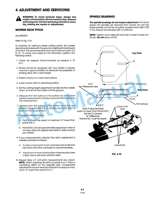 Ford New Holland 42in, 48in Mower Attachment YT Tractor Operation and Maintenance Manual 42644225 3 Ford New Holland 42in, 48in Mower Attachment YT Tractor Operation and Maintenance Manual 42644225-3