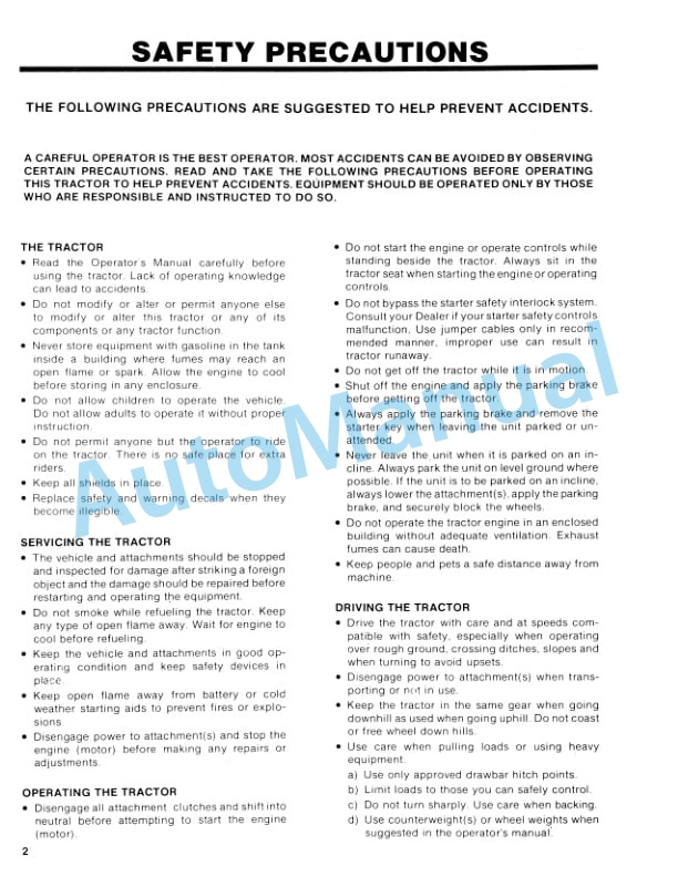 Ford New Holland 42in Rotary Mower Operation and Maintenance Manual 42004210-2