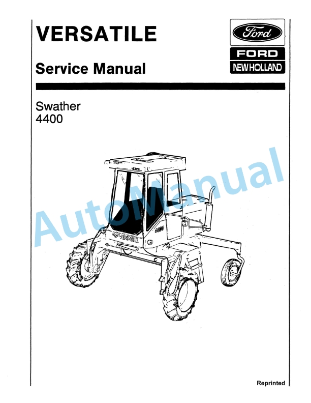 Ford New Holland 4400 Swather Tractor Service Manual 40440015