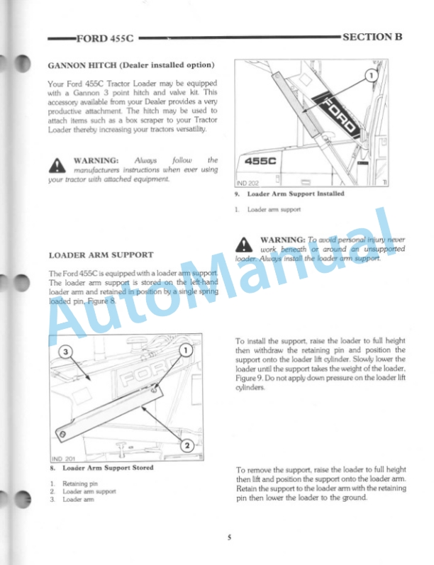 Ford New Holland 455C Tractor Loader Backhoe Operation and Maintenance Manual 3 Ford New Holland 455C Tractor Loader Backhoe Operation and Maintenance Manual-3