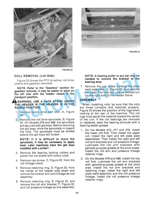Ford New Holland 472, 477, 478, 479, 488 Haybine Mower-Conditioner Service Manual 40047253 5 Ford New Holland 472, 477, 478, 479, 488 Haybine Mower-Conditioner Service Manual 40047253-5