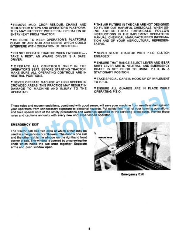 Alternative view of Ford New Holland 500 Tractor Operation and Maintenance Manual 42050030
