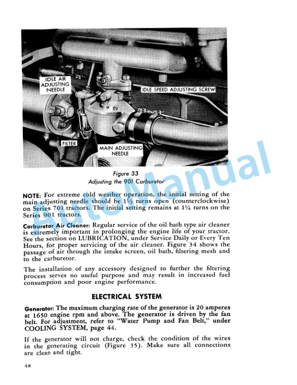 Ford New Holland 501, 701, 901 Series Tractor Operation and Maintenance Manual 42070120 4 Ford New Holland 501, 701, 901 Series Tractor Operation and Maintenance Manual 42070120 - Image 4