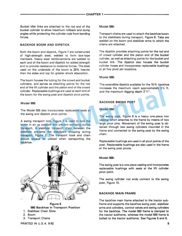 Ford New Holland 550, 555 Tractor Loader Backhoe Service Manual 40055020 4 Ford New Holland 550, 555 Tractor Loader Backhoe Service Manual 40055020 - Image 4