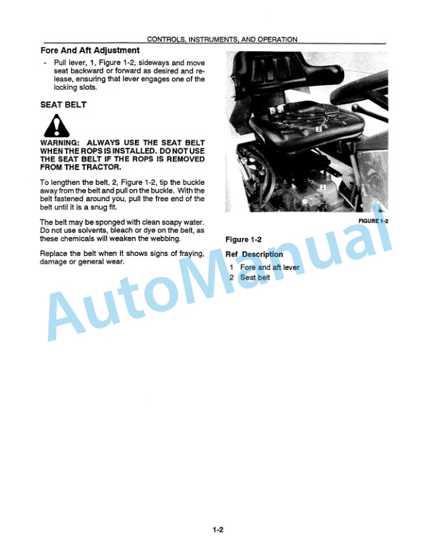 Alternative view of Ford New Holland 5530, 6530 High Clearance Tractor Operation and Maintenance Manual 42553020