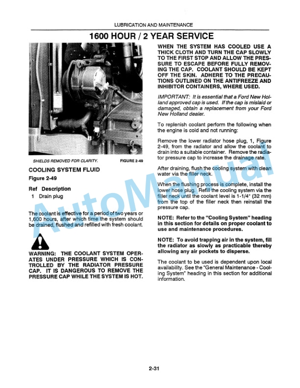 Ford New Holland 5530, 6530 High Clearance Tractor Operation and Maintenance Manual 42553020 5 Ford New Holland 5530, 6530 High Clearance Tractor Operation and Maintenance Manual 42553020 - Image 5