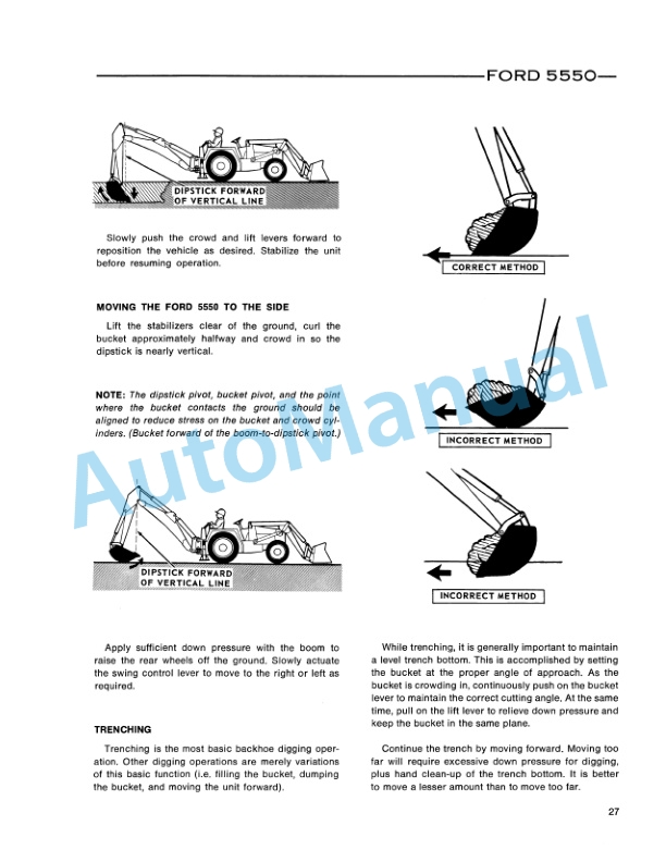 Ford New Holland 5550 Tractor Loader Backhoe Operation and Maintenance Manual 42555010 3 Ford New Holland 5550 Tractor Loader Backhoe Operation and Maintenance Manual 42555010-3