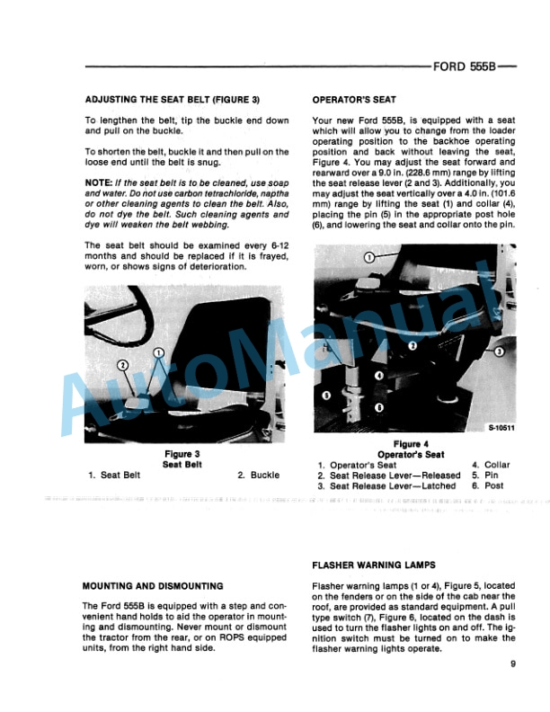 Ford New Holland 555B Tractor Loader Backhoe Operation and Maintenance Manual 42055511 2 Ford New Holland 555B Tractor Loader Backhoe Operation and Maintenance Manual 42055511-2