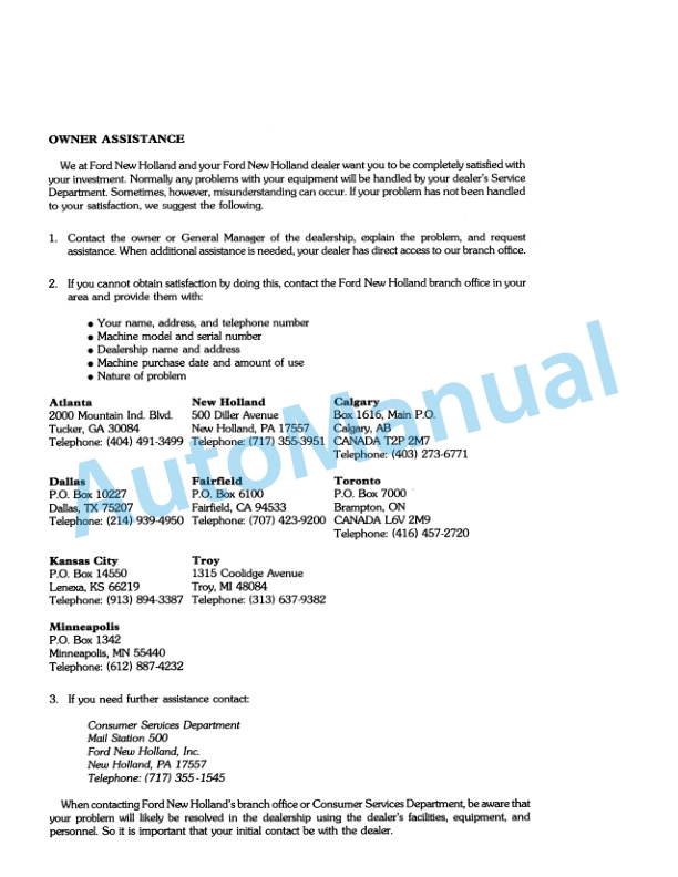 Alternative view of Ford New Holland 5610, 6610, 7610 II Tractor Operation and Maintenance Manual 42561034