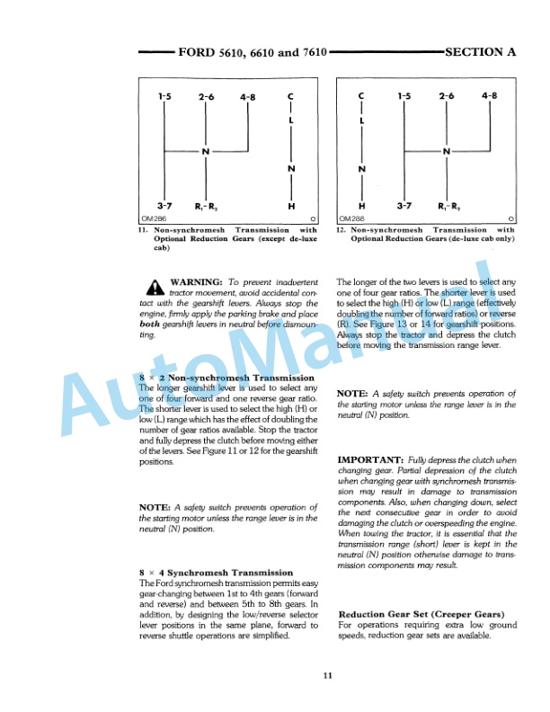 Alternative view of Ford New Holland 5610S, 6610S, 7610S II Tractor Operation and Maintenance Manual 42561031