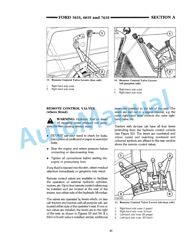 Ford New Holland 5610S, 6610S, 7610S II Tractor Operation and Maintenance Manual 42561031 3 Ford New Holland 5610S, 6610S, 7610S II Tractor Operation and Maintenance Manual 42561031 - Image 3