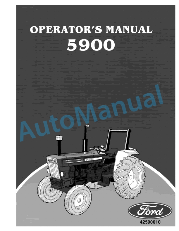 Ford New Holland 5900 Tractor Operation and Maintenance Manual 42590010