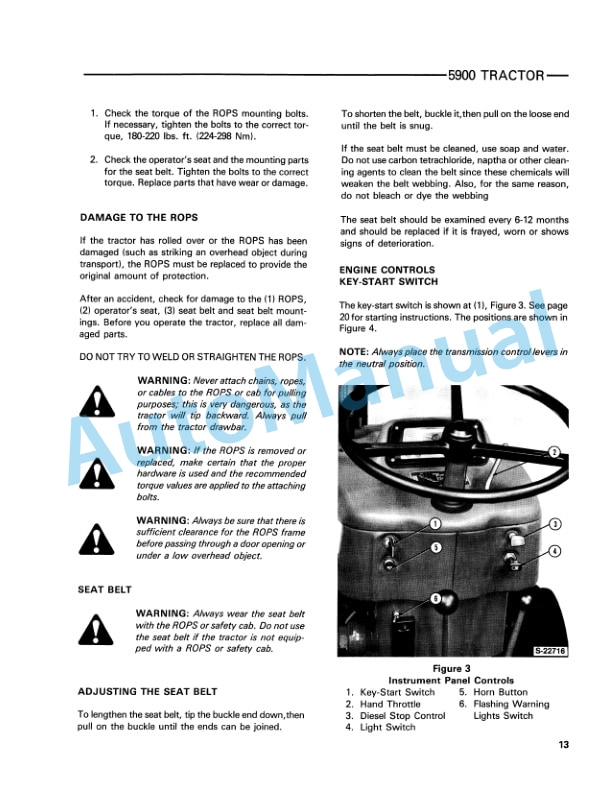 Ford New Holland 5900 Tractor Operation and Maintenance Manual 42590011-2