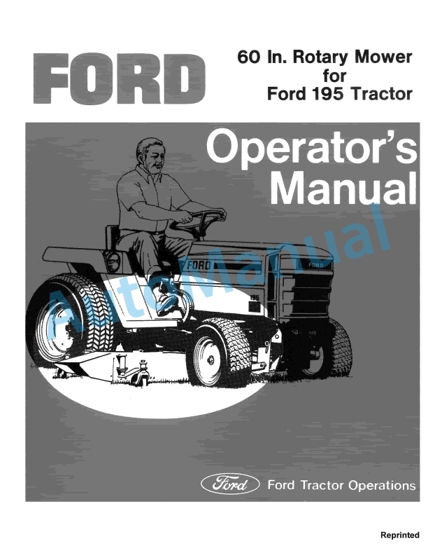 Ford New Holland 60 In Rotary Mower Operation and Maintenance Manual 42006010