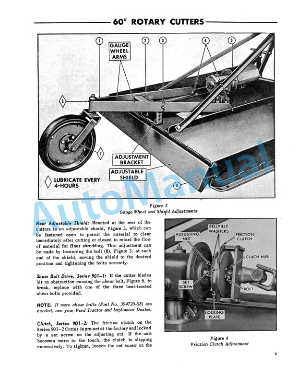 Ford New Holland 60in Rotary Cutter Operating and Assembly Instruction SE-6608-E 3 Ford New Holland 60in Rotary Cutter Operating and Assembly Instruction SE-6608-E-3