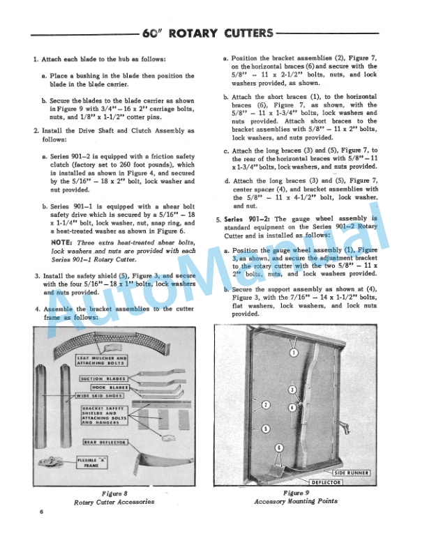Ford New Holland 60in Rotary Cutter Operating and Assembly Instruction SE-6608-E 5 Ford New Holland 60in Rotary Cutter Operating and Assembly Instruction SE-6608-E-5